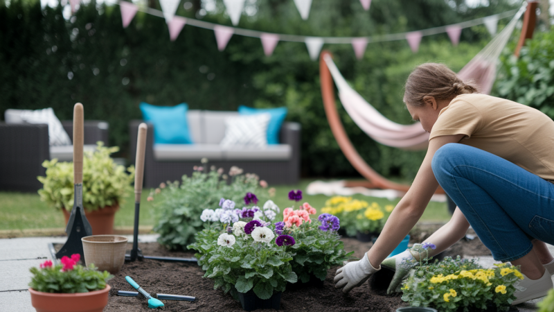 Comment aménager un espace de loisirs extérieur lors de travaux de jardinage ?