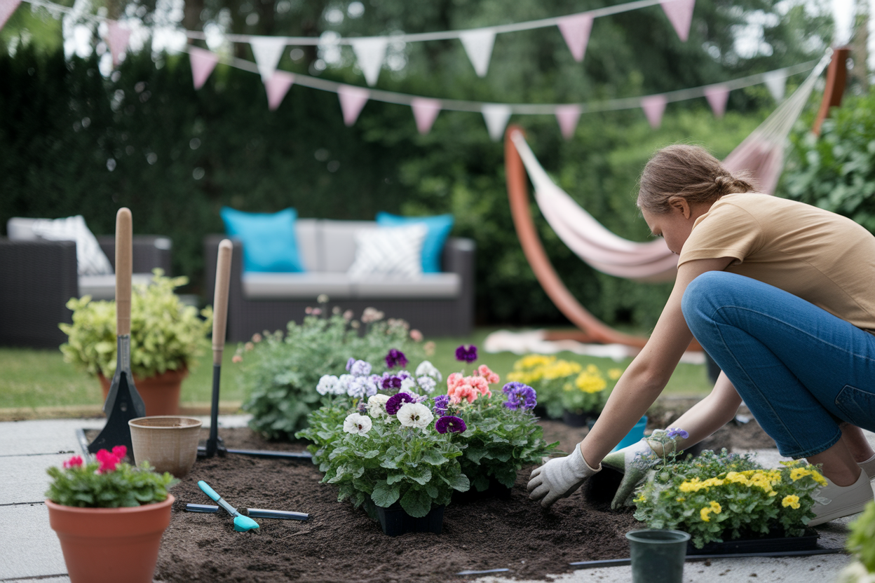Comment aménager un espace de loisirs extérieur lors de travaux de jardinage ?